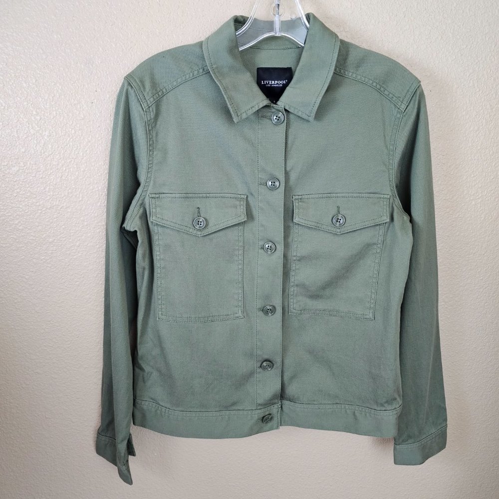 Liverpool Olive Green Utility Jacket - Picture 9 of 14